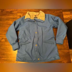 Lands End Gortex Parka Ski Jacket Coat Wool Blend Lining Vintage USA Mens M